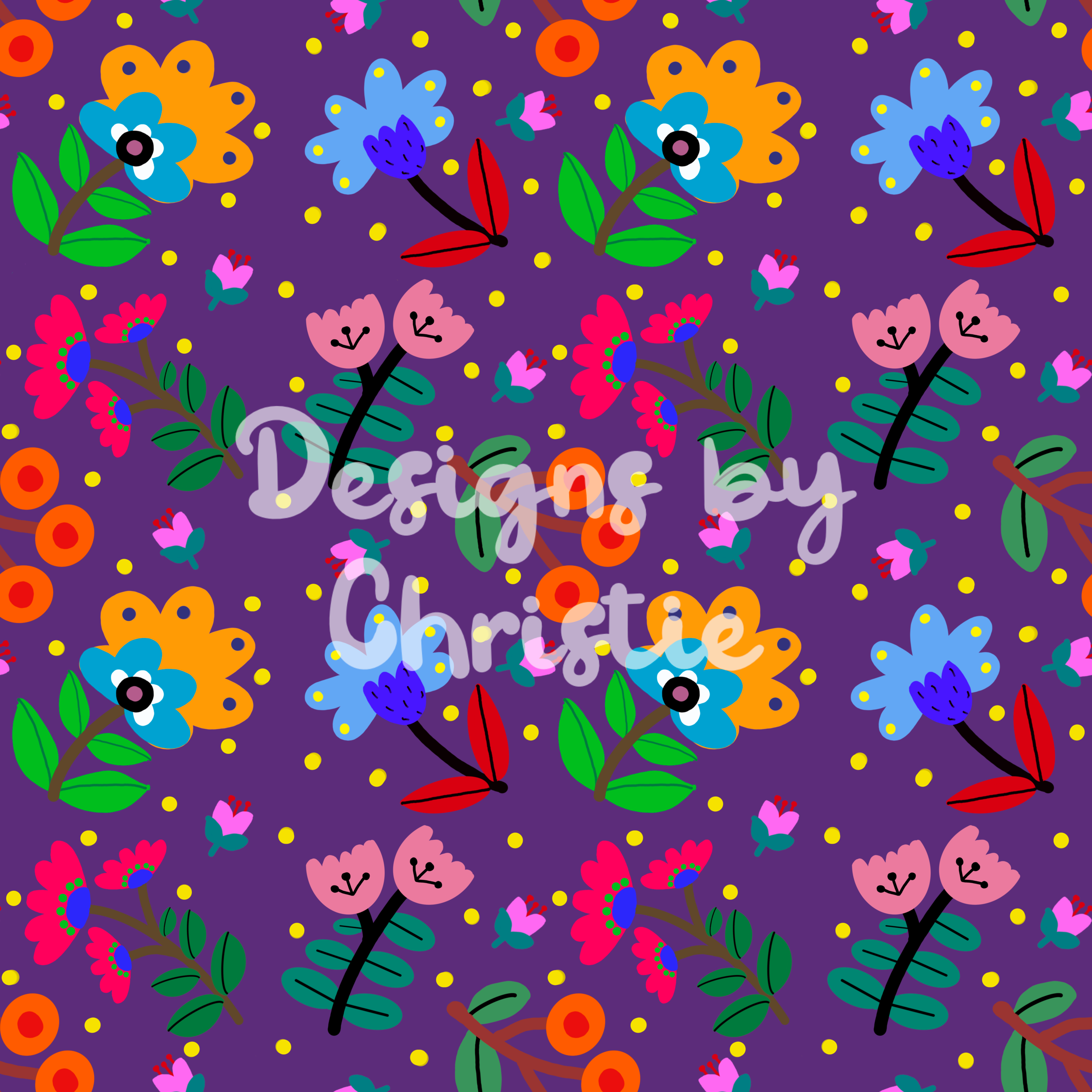 Folklore Flowers - Night Purple