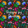Folklore Flowers - Dark Grey